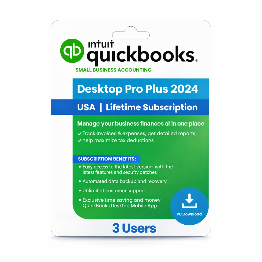 QuickBooks Desktop Pro Plus 2024 Accounting Software For 3 User image 1